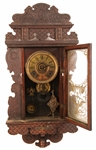 LATE 19TH CENTURY E.N. WELCH WOODEN WALL CLOCK