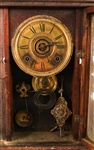 LATE 19TH CENTURY E.N. WELCH WOODEN WALL CLOCK