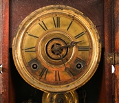 LATE 19TH CENTURY E.N. WELCH WOODEN WALL CLOCK