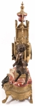 LATE 19TH C. MARBLE & BRASS MANTLE CLOCK