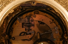 LATE 19TH C. MARBLE & BRASS MANTLE CLOCK