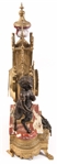 LATE 19TH C. MARBLE & BRASS MANTLE CLOCK