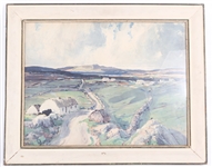 JAMES HUMBERT CRAIG "ARRANMORE FROM THE ROSSES" LITHO