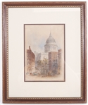 1889 EDWIN THOMAS DOLBY ST. PAULS WATERCOLOR - SIGNED