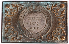 WELLS FARGO BRASS BELT BUCKLE BY EDWARD ROSE & CO.