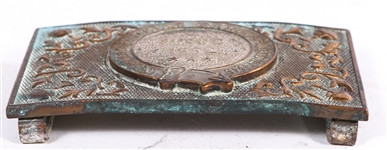 WELLS FARGO BRASS BELT BUCKLE BY EDWARD ROSE & CO.
