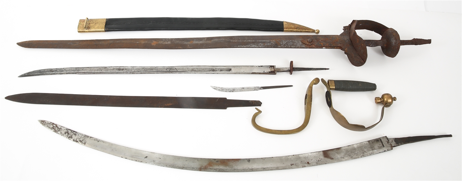 SWORD PARTS - HILTS, BLADES, SCABBARD 