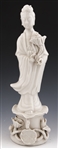 BLANC DE CHINE CHINESE PORCELAIN GUANYIN 12.5" FIGURINE
