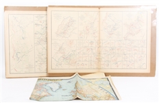 19TH & 20TH C. ATLASES & WORLD MAP - LOT OF 3
