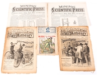 1880s & 1890s AMERICAN WEST NEWSPAPERS & PULP MAGAZINES