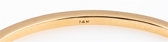 14K GOLD 2.8 CTW VS-SI/G-K DIAMOND HINGED BRACELET