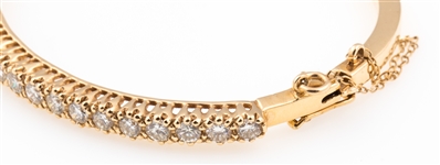 14K GOLD 2.8 CTW VS-SI/G-K DIAMOND HINGED BRACELET
