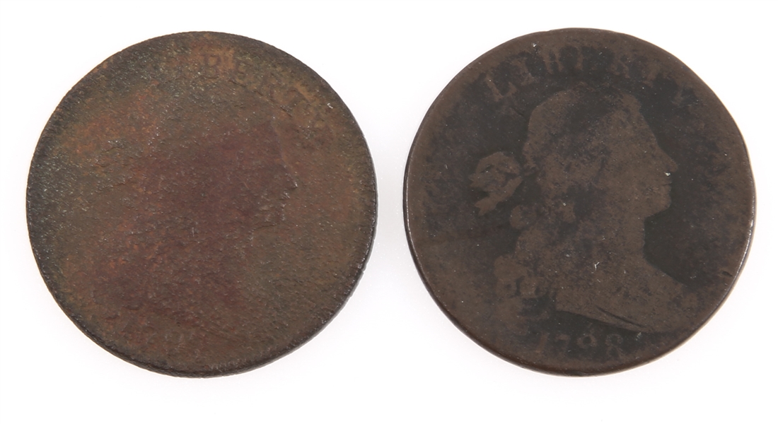 UNITED STATES EARLY COPPER LARGE CENTS - 1797 & 1798
