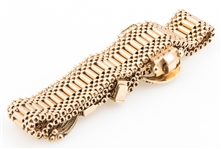 14K YELLOW GOLD & ENAMEL SLIDE BRACELET 