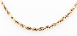 14K YELLOW GOLD ROPE CHAIN 