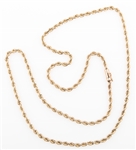 14K YELLOW GOLD ROPE CHAIN 