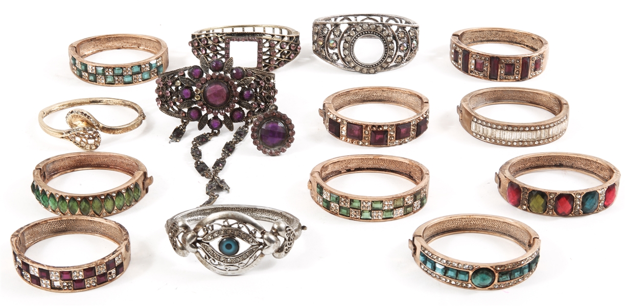 COSTUME JEWELRY BRACELETS AND WRISTWATCH BANGLES