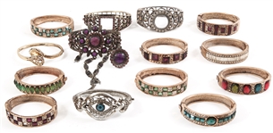 COSTUME JEWELRY BRACELETS AND WRISTWATCH BANGLES