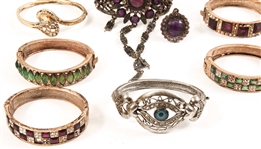 COSTUME JEWELRY BRACELETS AND WRISTWATCH BANGLES