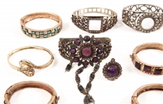 COSTUME JEWELRY BRACELETS AND WRISTWATCH BANGLES