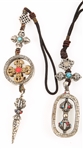 TIBETAN AMULET PENDANTS - VAJRA DORJE, PHURBA, BUDDHA