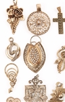 COSTUME JEWELRY PENDANTS - LOT OF 13