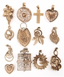 COSTUME JEWELRY PENDANTS - LOT OF 13