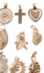 COSTUME JEWELRY PENDANTS - LOT OF 13