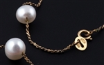 14K YELLOW GOLD FRESHWATER PEARL NECKLACE