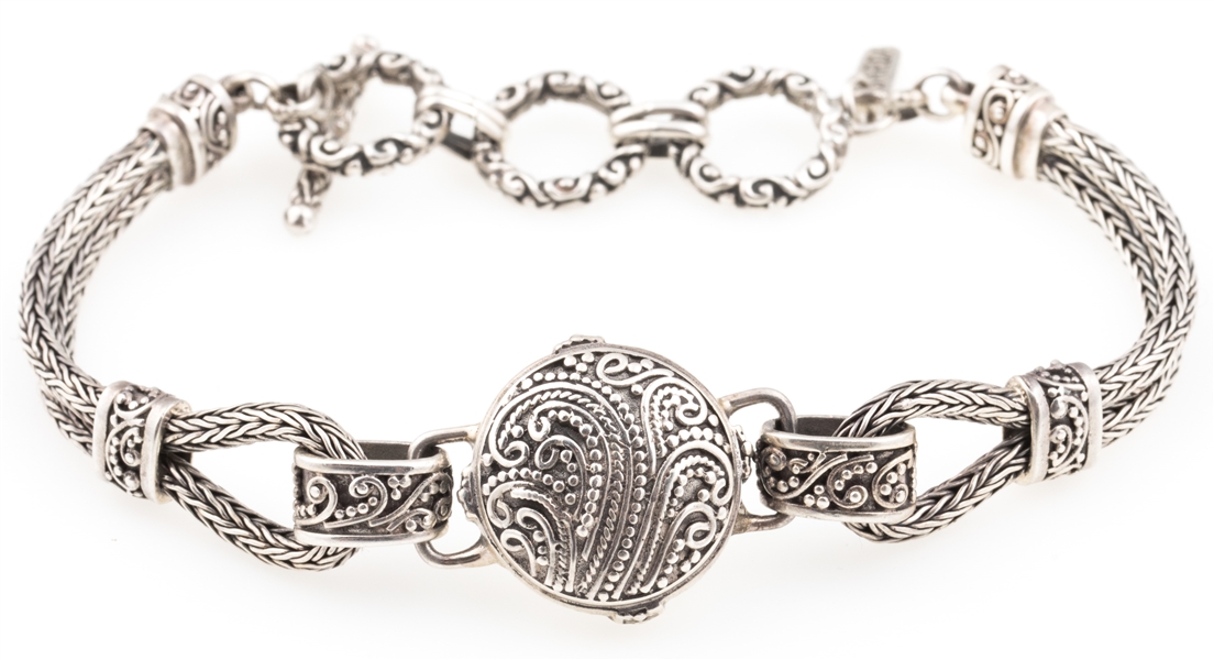 SARDA STERLING SILVER PAISLEY BRACELET