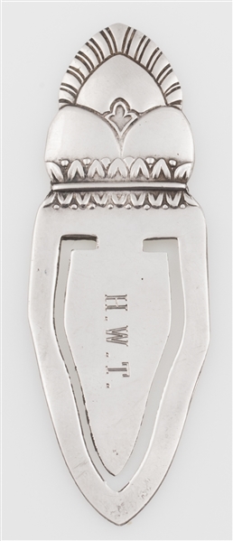 WHITING STERLING SILVER BOOKMARK - MONOGRAMMED