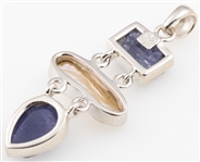 ARYO STERLING SILVER PEARL & AMETHYST PENDANT