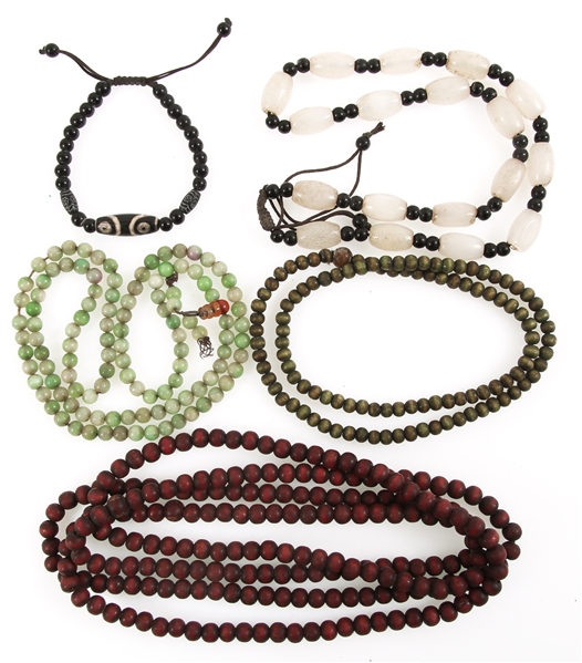TIBETAIN STONE PRAYER BEADS, WOOD BEAD NECKLACES & MORE