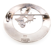 WOMEN'S STERLING SILVER SIAM EARRINGS, BROOCH, NECKLACE