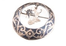 WOMEN'S STERLING SILVER SIAM EARRINGS, BROOCH, NECKLACE
