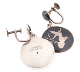 WOMEN'S STERLING SILVER SIAM EARRINGS, BROOCH, NECKLACE