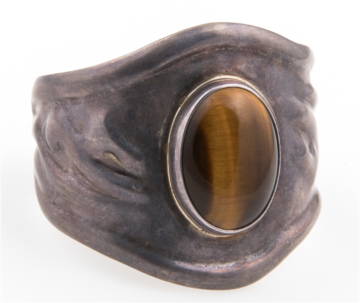 STERLING SILVER TIGERS EYE CUFF