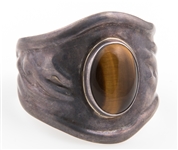 STERLING SILVER TIGERS EYE CUFF