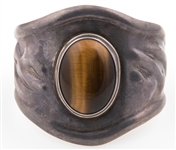 STERLING SILVER TIGER'S EYE CUFF