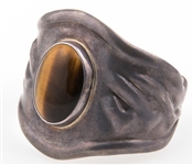 STERLING SILVER TIGER'S EYE CUFF