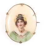BROOCHES & BUTTONS - HAND PAINTED, MIRCO MOSAIC, CAMEO