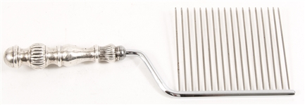 STERLING SILVER CAKE BREAKER, SALAD SERVERS & VIAL