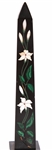 FLORAL PIETRA DURA BLACK OBELISK