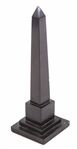 FLORAL PIETRA DURA BLACK OBELISK