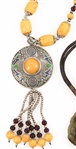 CHINESE COSTUME JEWELRY NECKLACE & PENDANTS - LOT OF 4