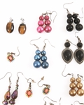 COSTUME JEWELRY EARRINGS & TIGER'S EYE PENDANTS