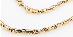 14K YELLOW GOLD THICK LINK CHAIN - 16.5