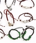 STONE MACRAME BRACELETS - LOT OF 13