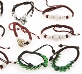 STONE MACRAME BRACELETS - LOT OF 13