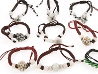 STONE MACRAME BRACELETS - LOT OF 13